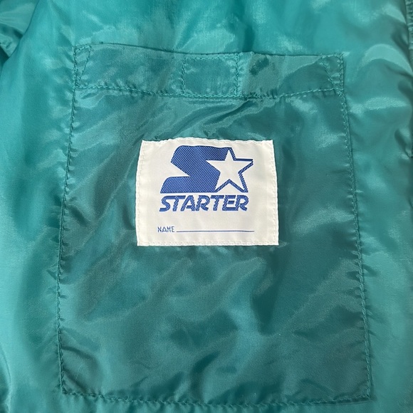 Vintage Miami Dolphins NFL Starter Full Embroidered Hooded Puffer Zip Jacket - Picture 14 of 16